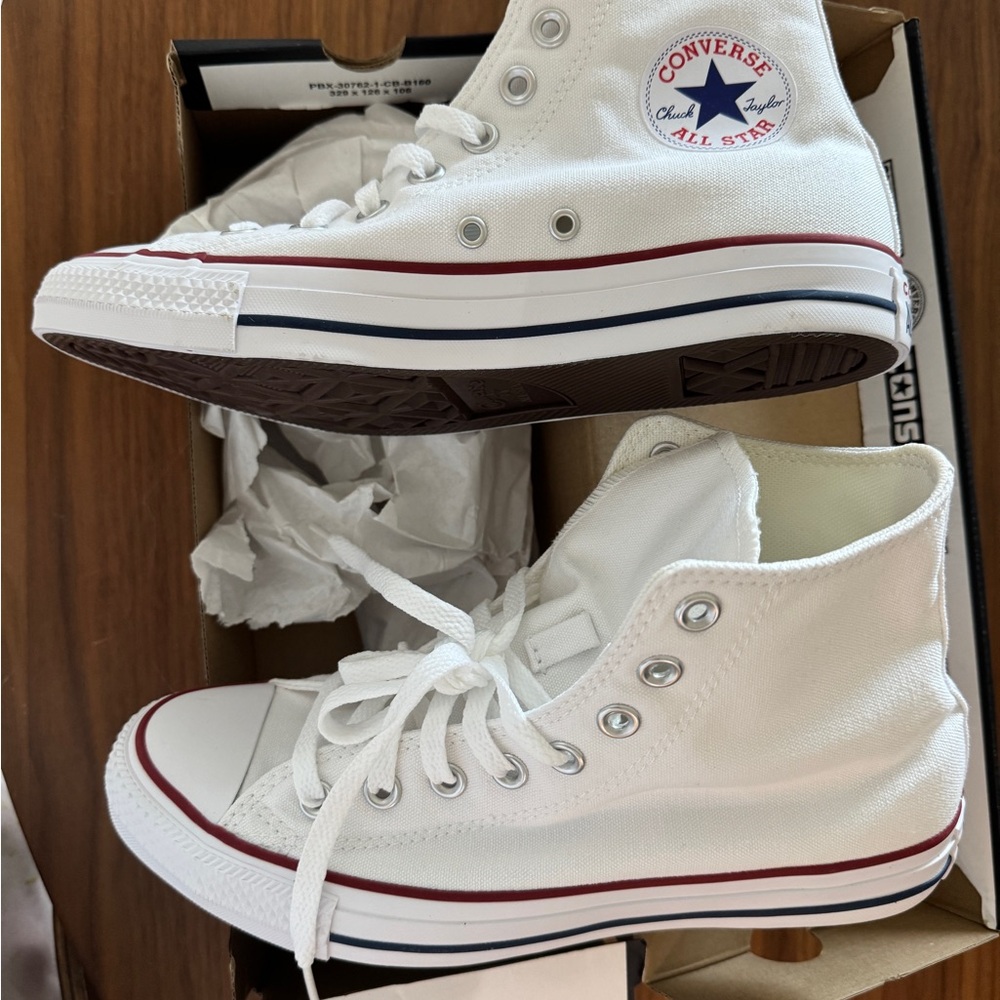 CONVERSE Chuck Taylor All Star White High Top Shoes - Picture 4 of 6